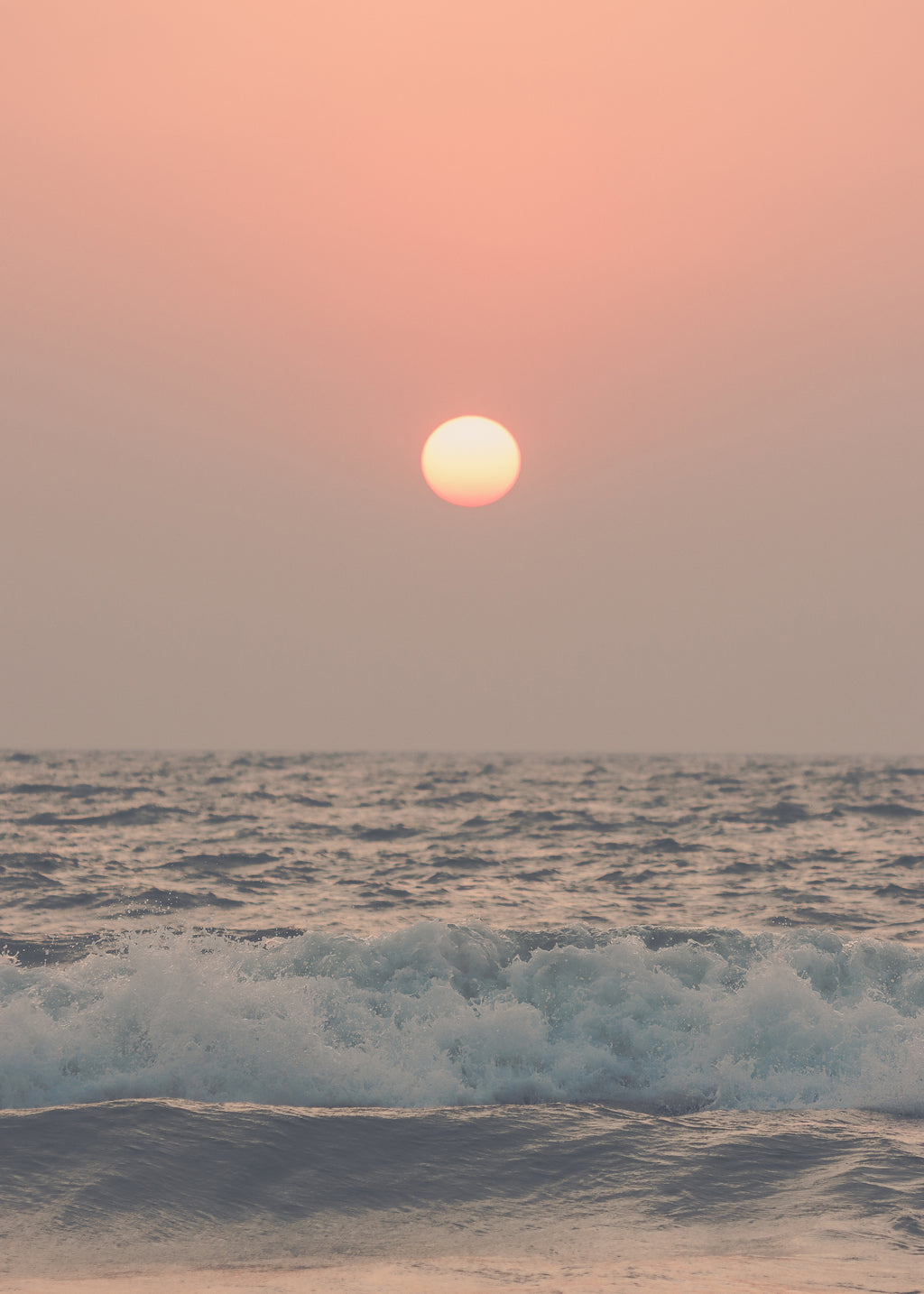 Pink beach sunset - Unframed art print
