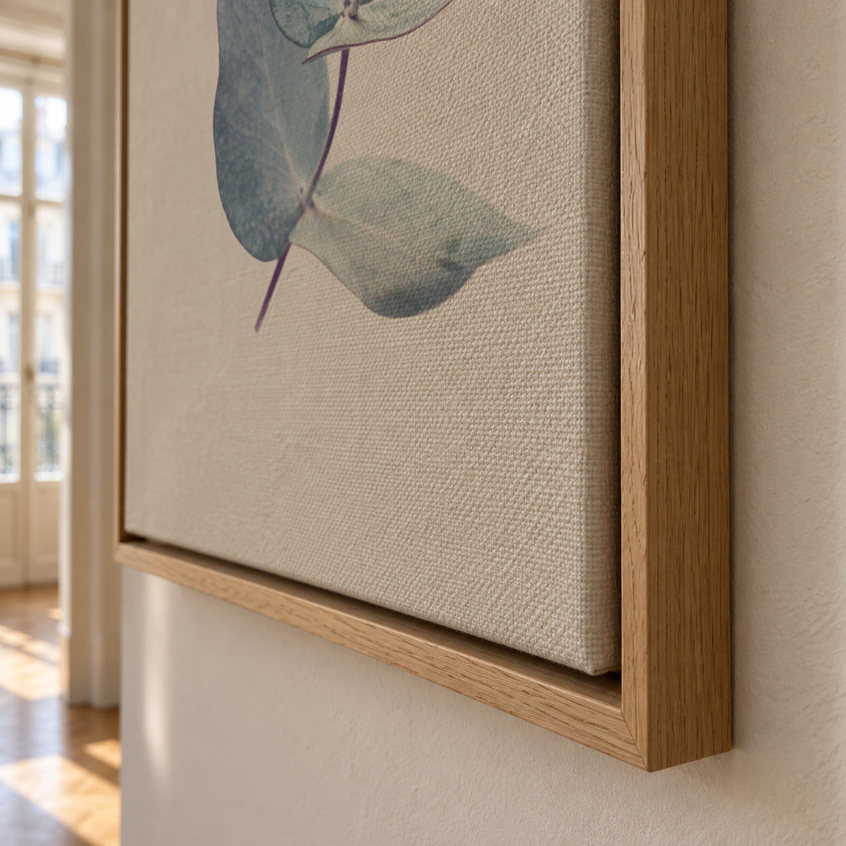 Eucalyptus I - Framed canvas detail