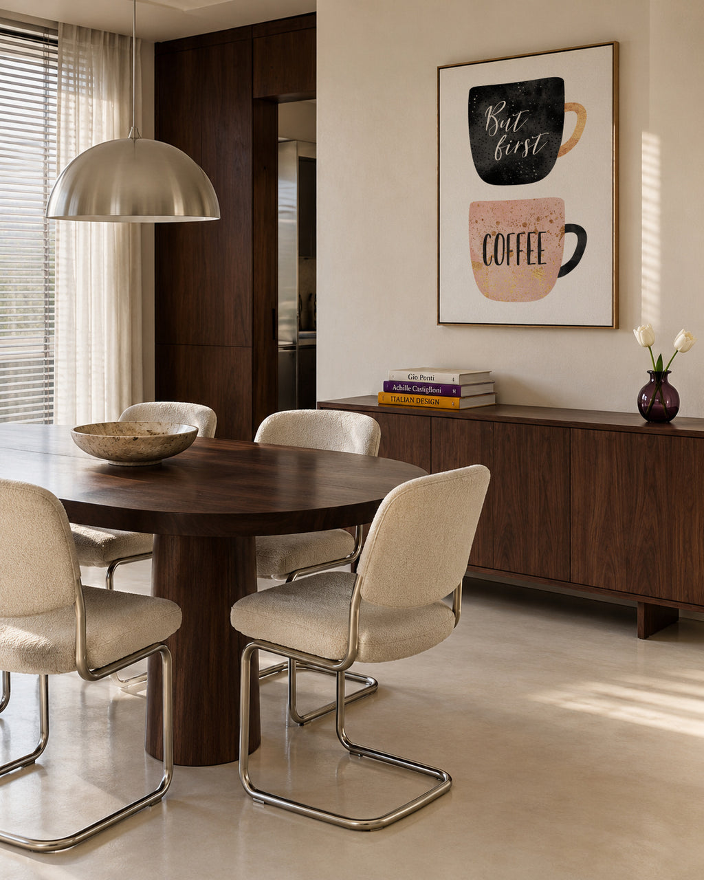 But first coffee - Framed canvas in an interior