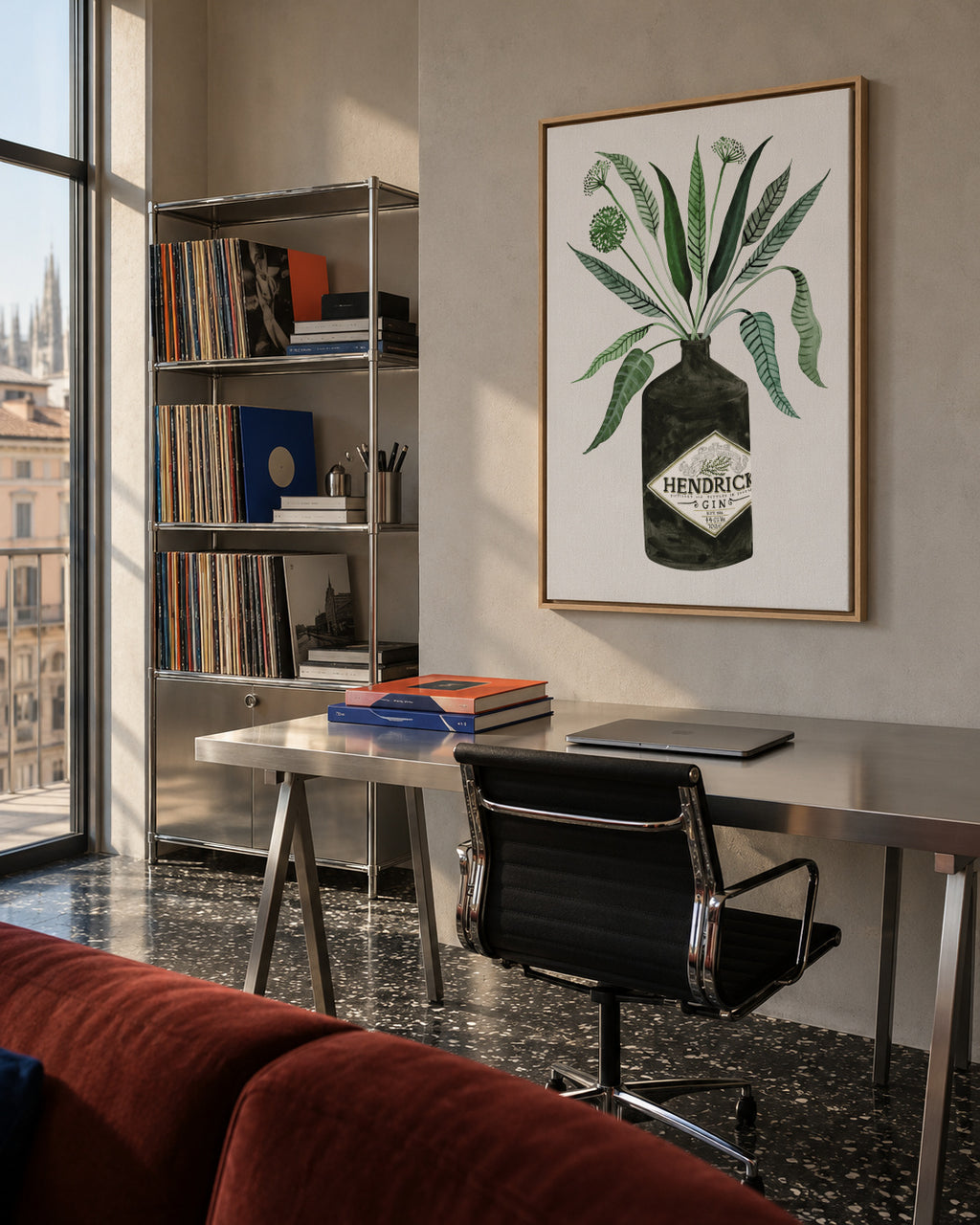Ginspiration No2 - Framed canvas in an interior