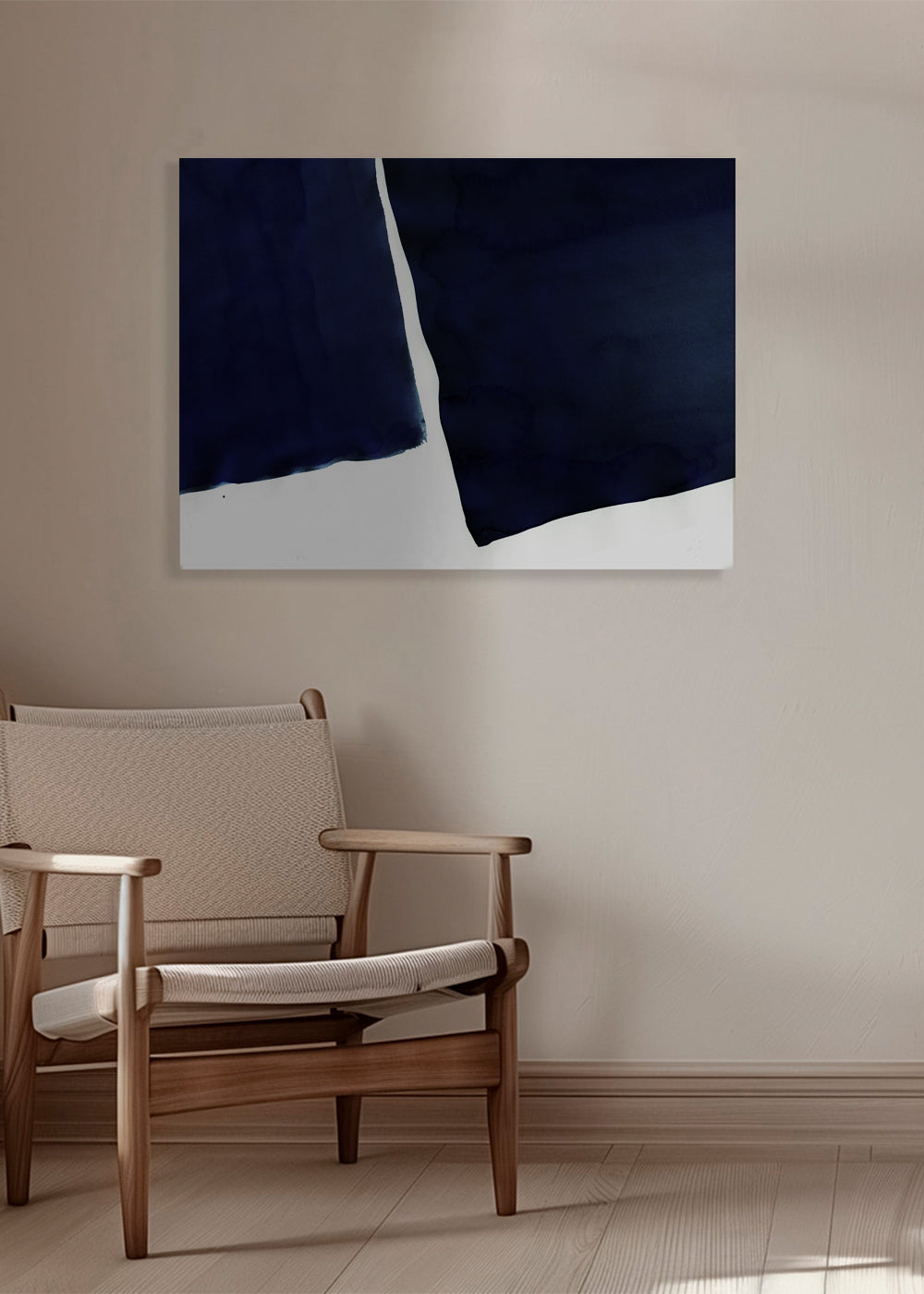Minimal navy blue abstract 01