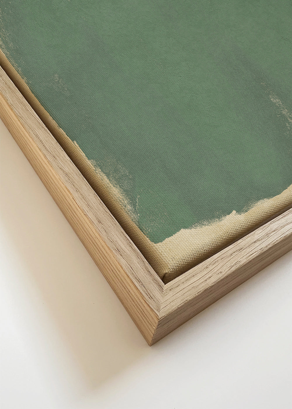 Minimal Abstract Green Colorfield Painting 01