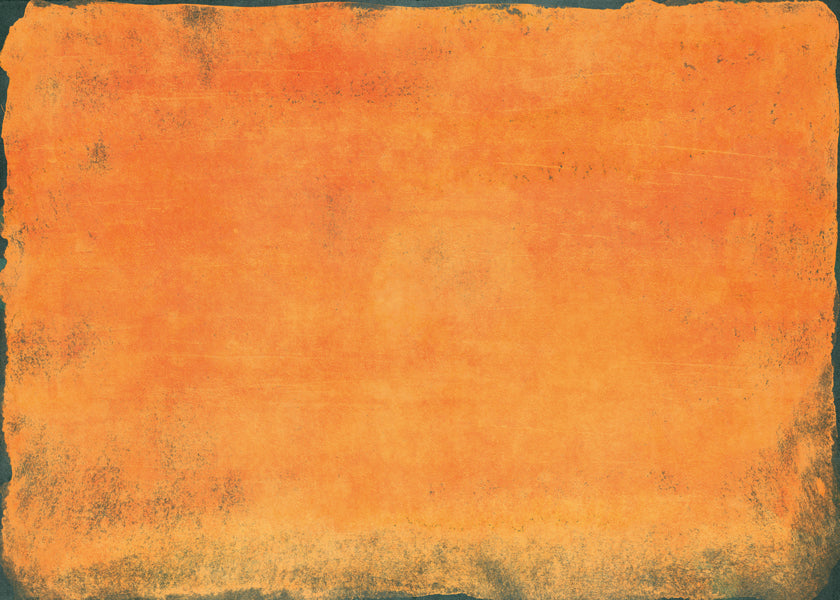 Minimal Orange Abstract Colorfield Painting 01