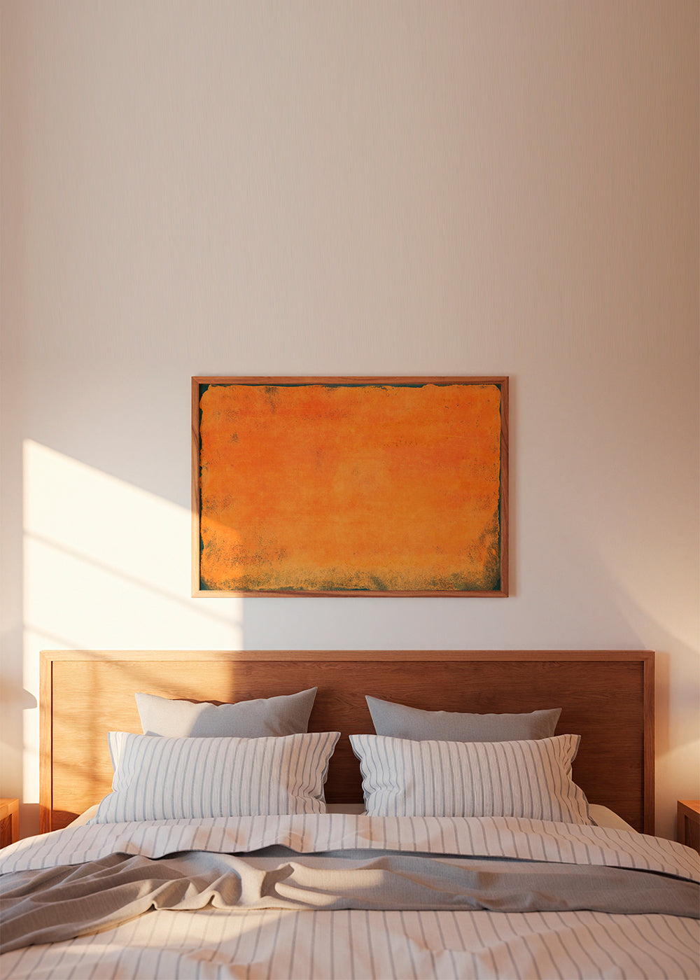 Minimal Orange Abstract Colorfield Painting 01