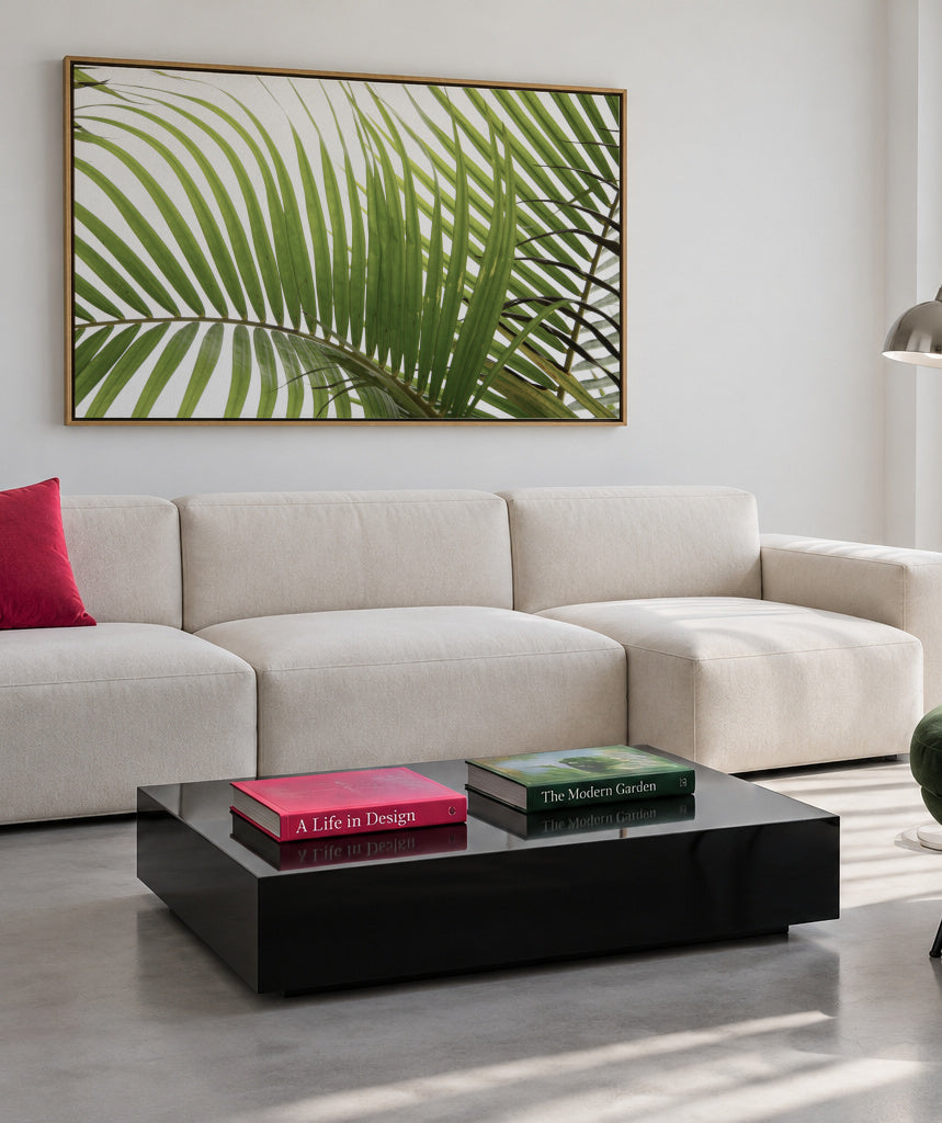 Palm Leaves 02 - Framed canvas in an interior