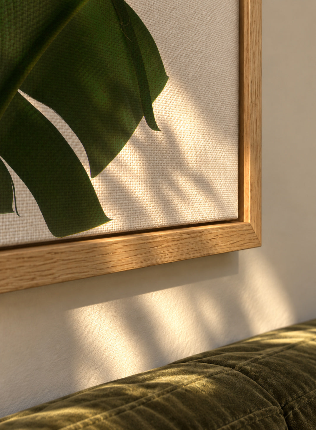 Travellers Palm Leaves 06 - Framed canvas detail