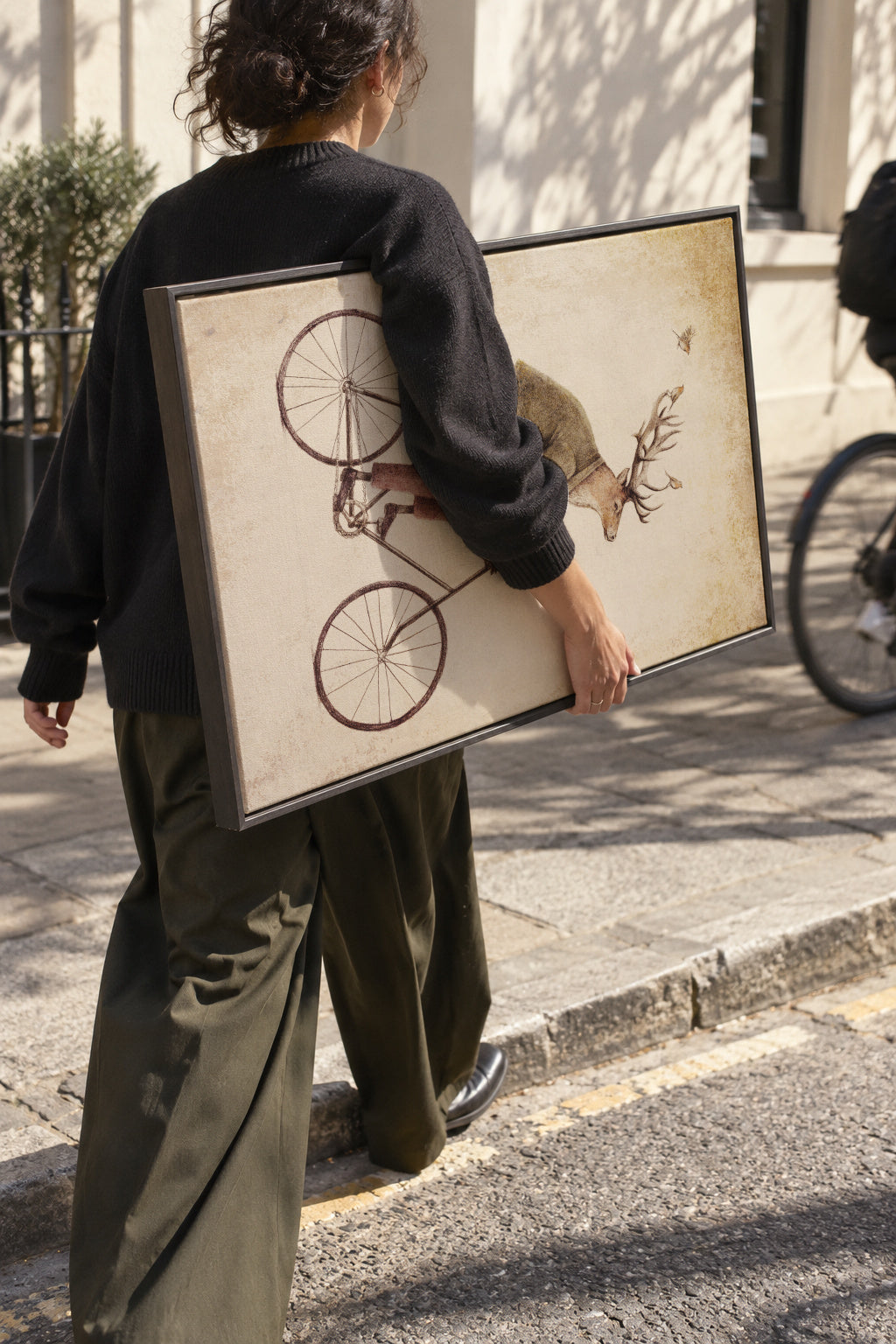 Even a Gentleman rides - Framed canvas in an interior