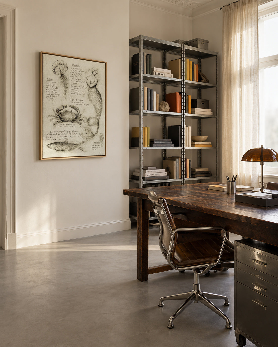 Sea Animals - Framed canvas in an interior