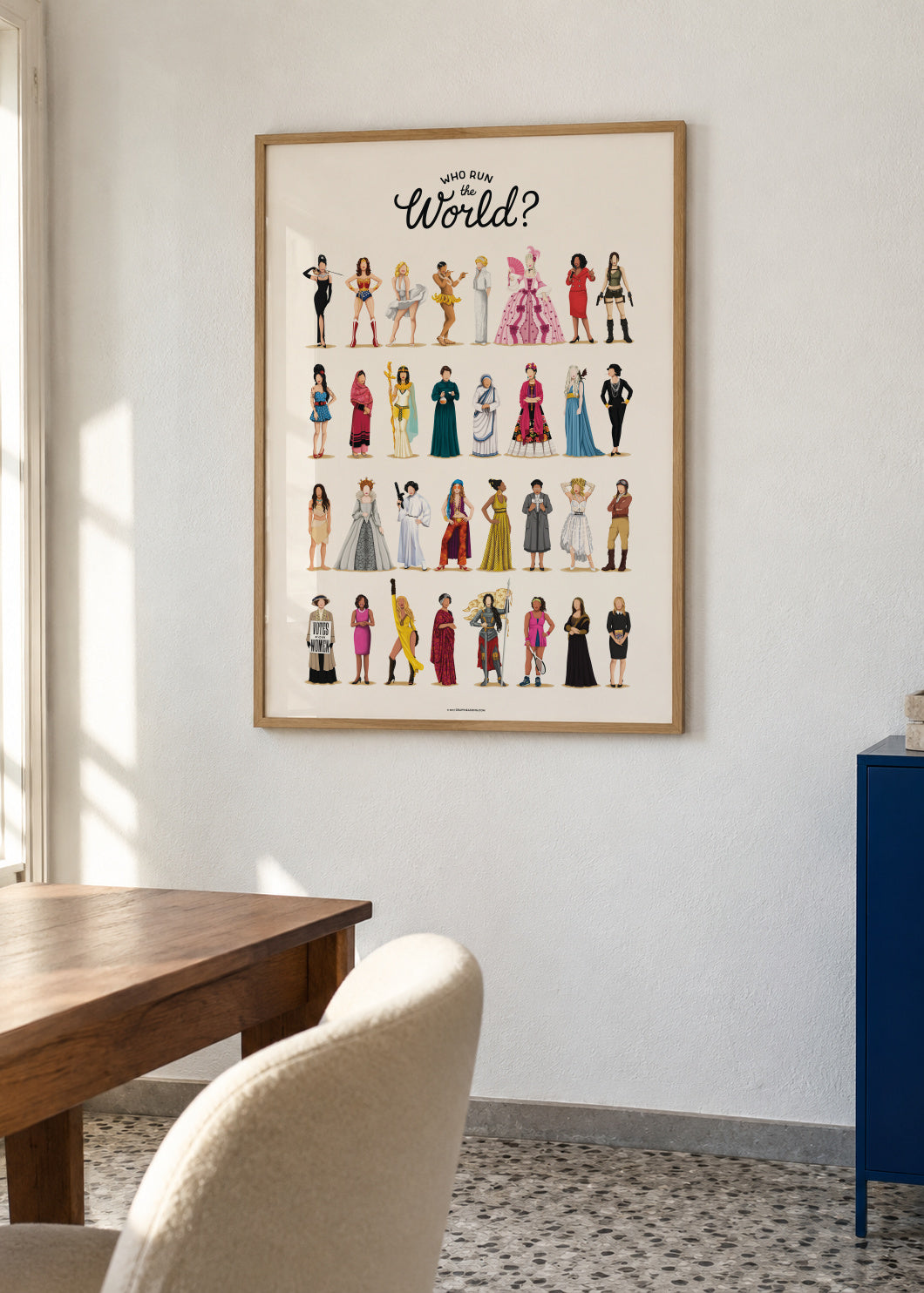 Run the World - Framed poster in an interior