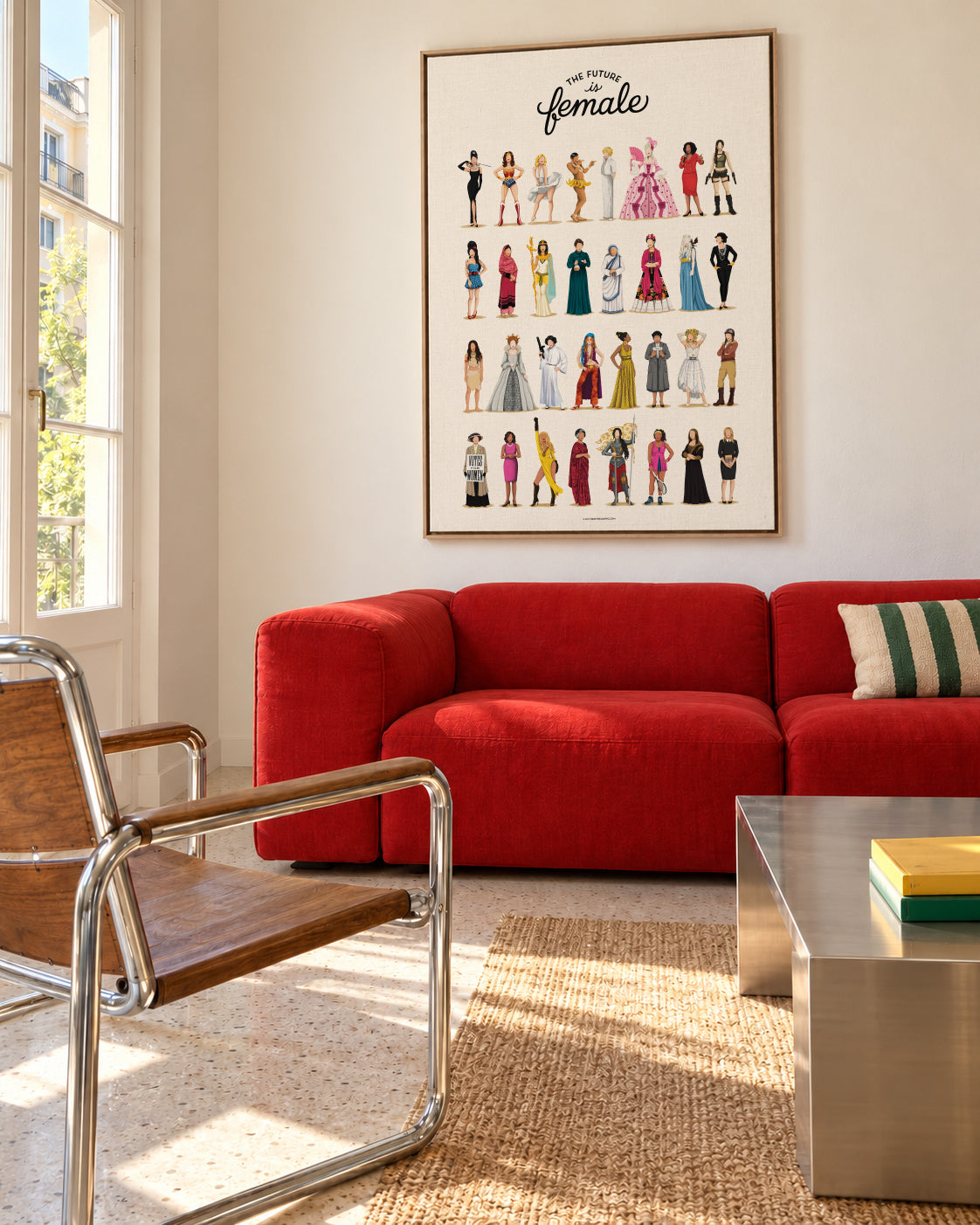 The Future is Female - Framed canvas in an interior