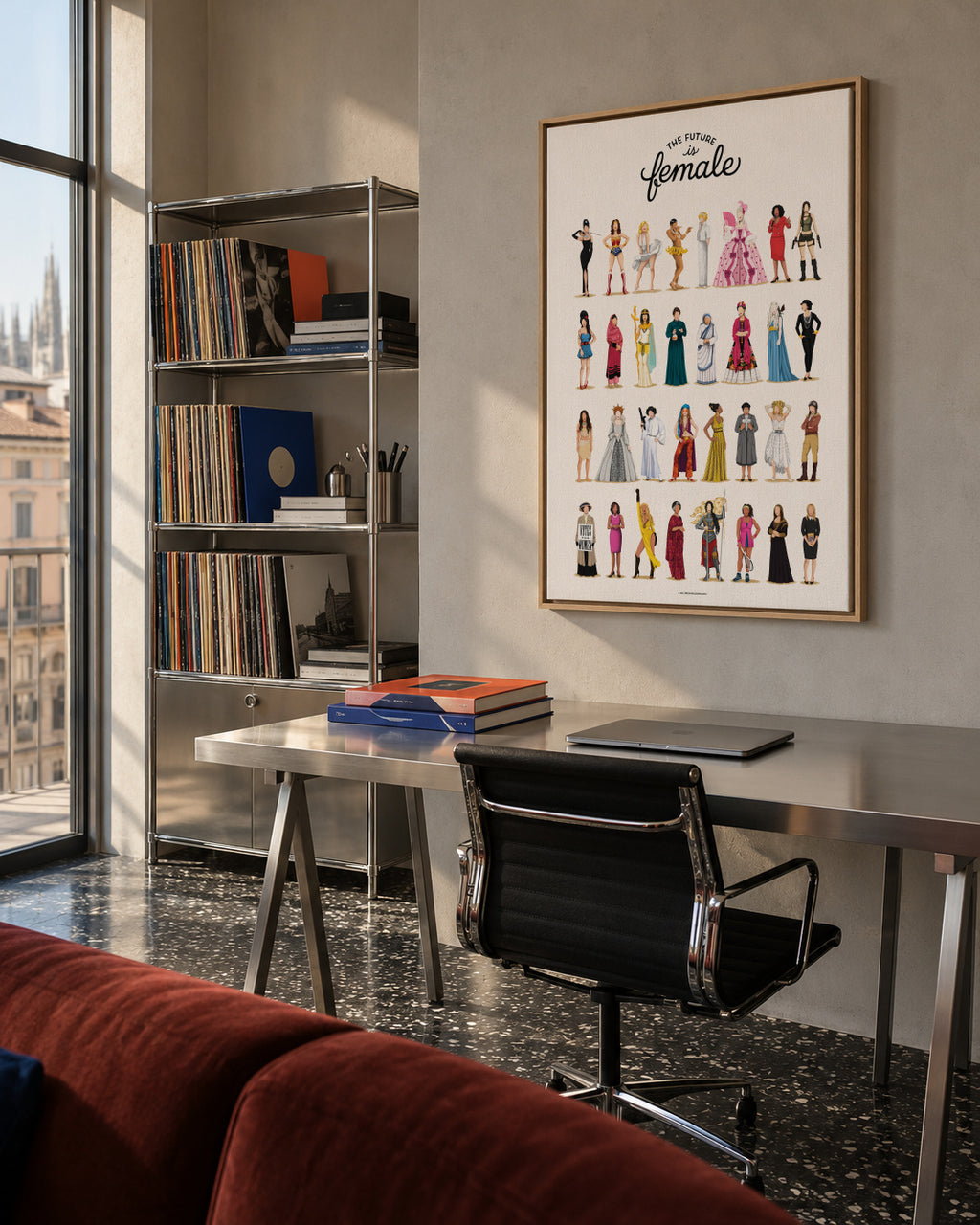 The Future is Female - Framed canvas in an interior