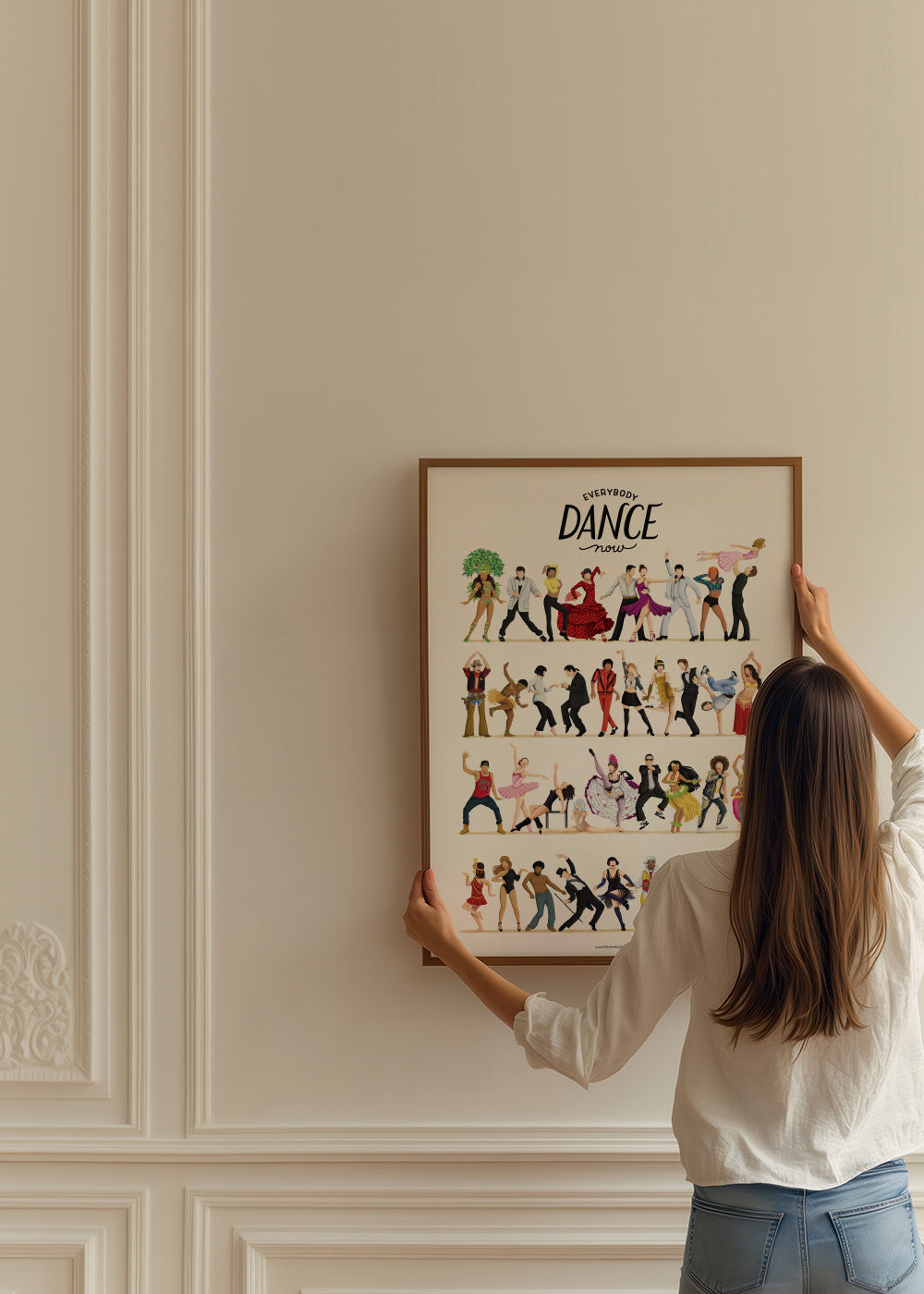 Everybody Dance Now - Framed poster in an interior