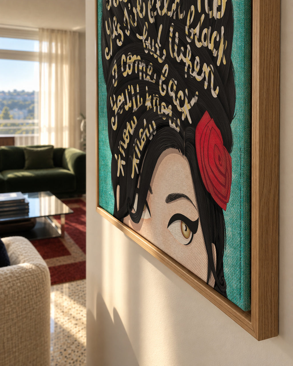 Rehab - Framed canvas detail