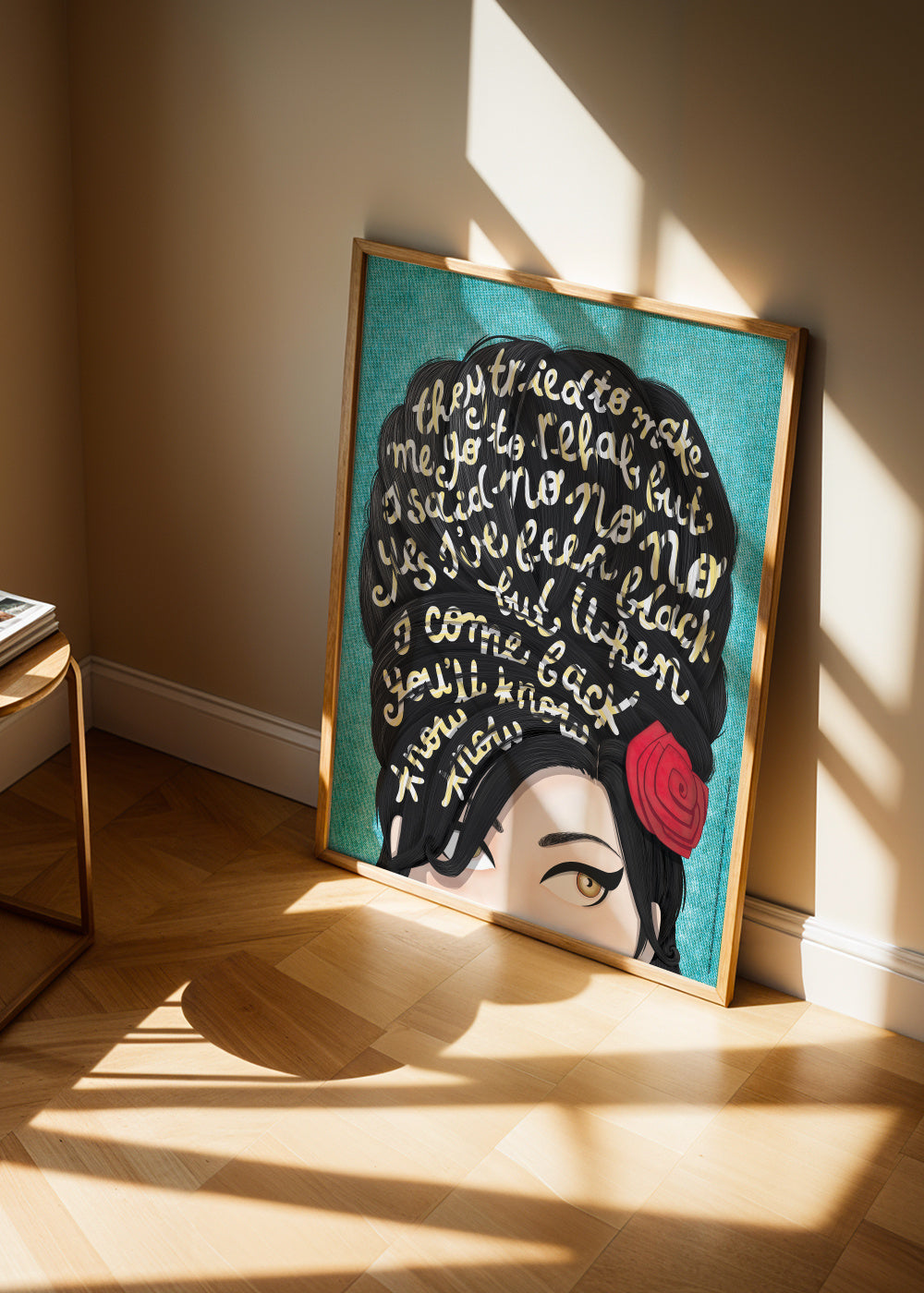 Rehab - Framed poster in an interior