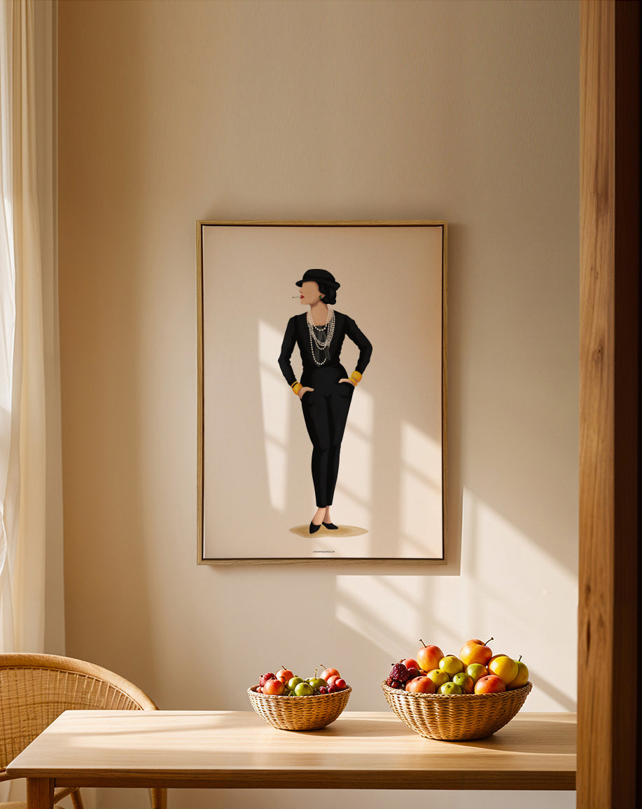 Coco Chanel - Framed canvas in an interior