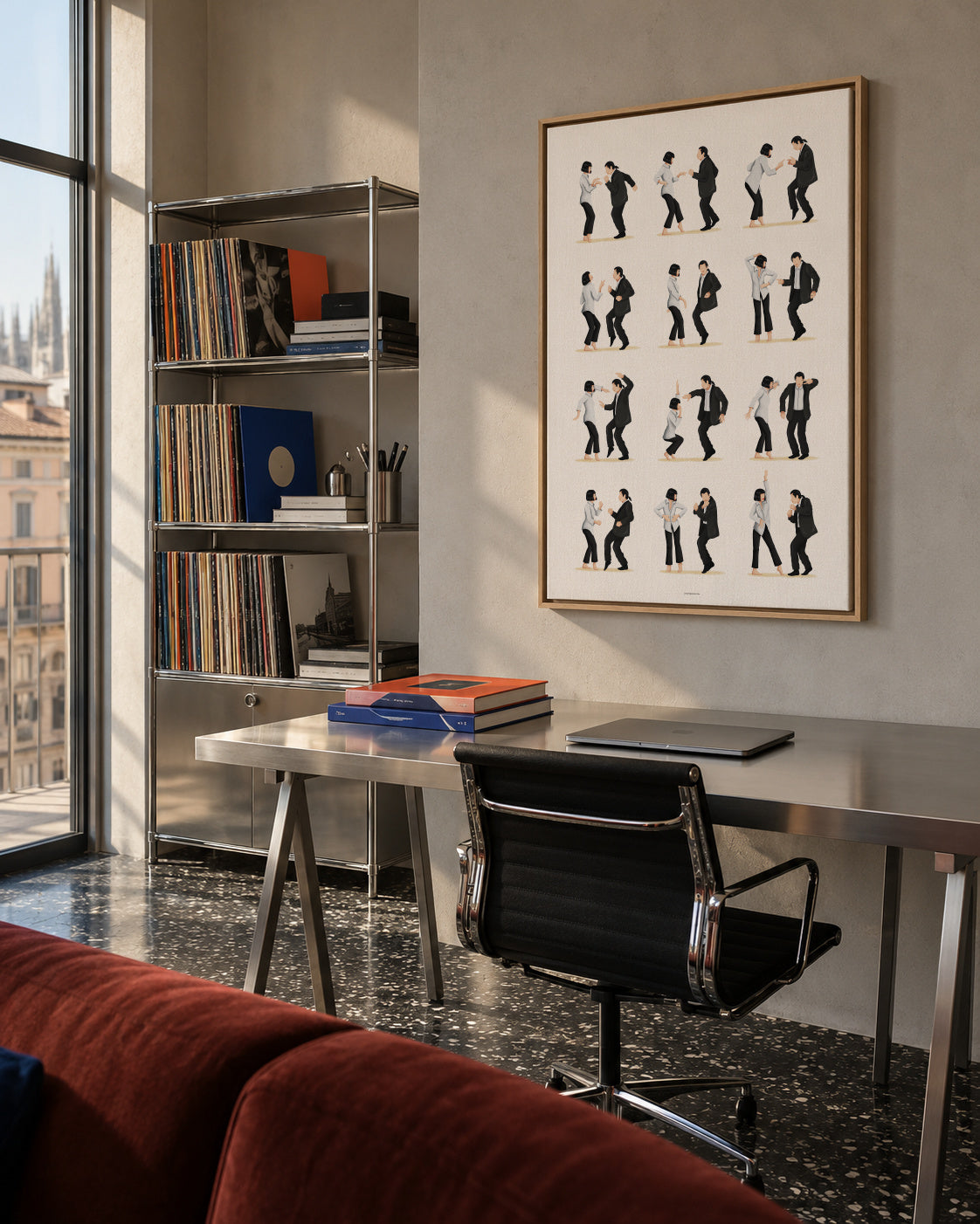 Pulp Fiction Extended - Framed canvas in an interior