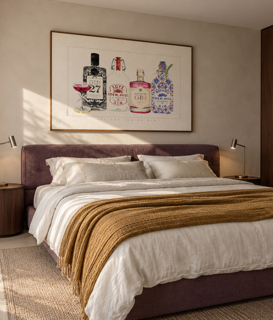 Let the fun beGin - Framed canvas in an interior