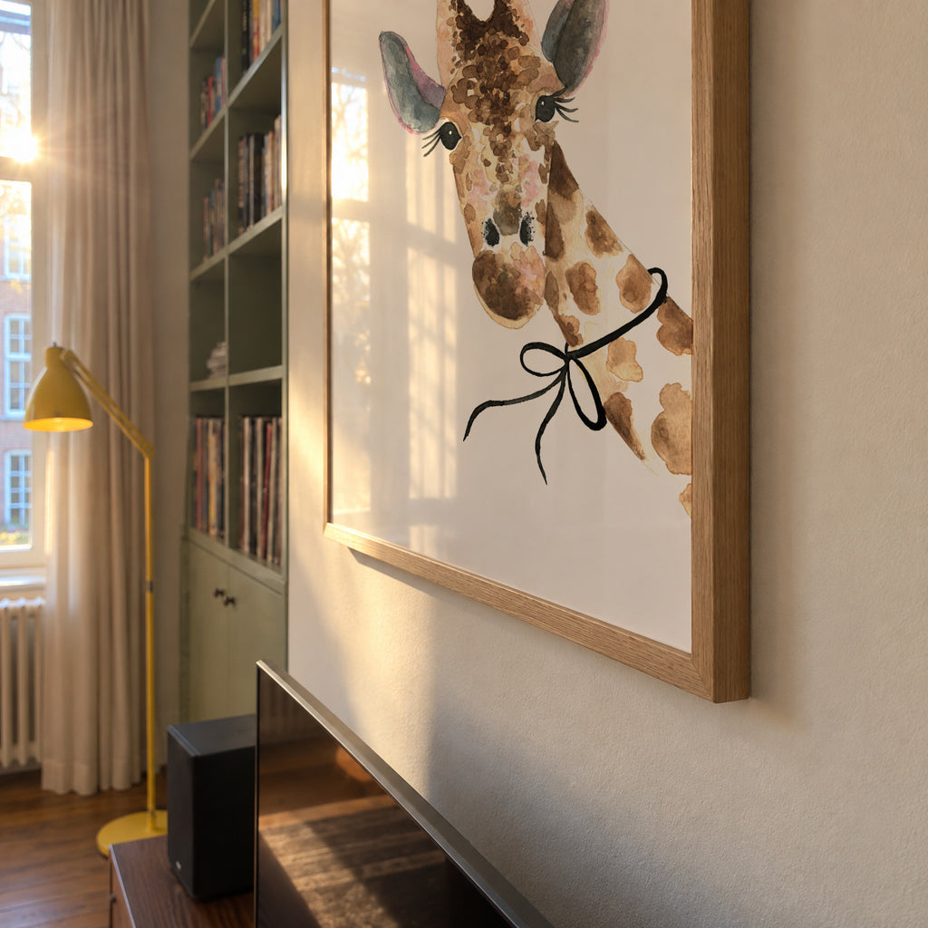 Giraffe - Framed poster detail