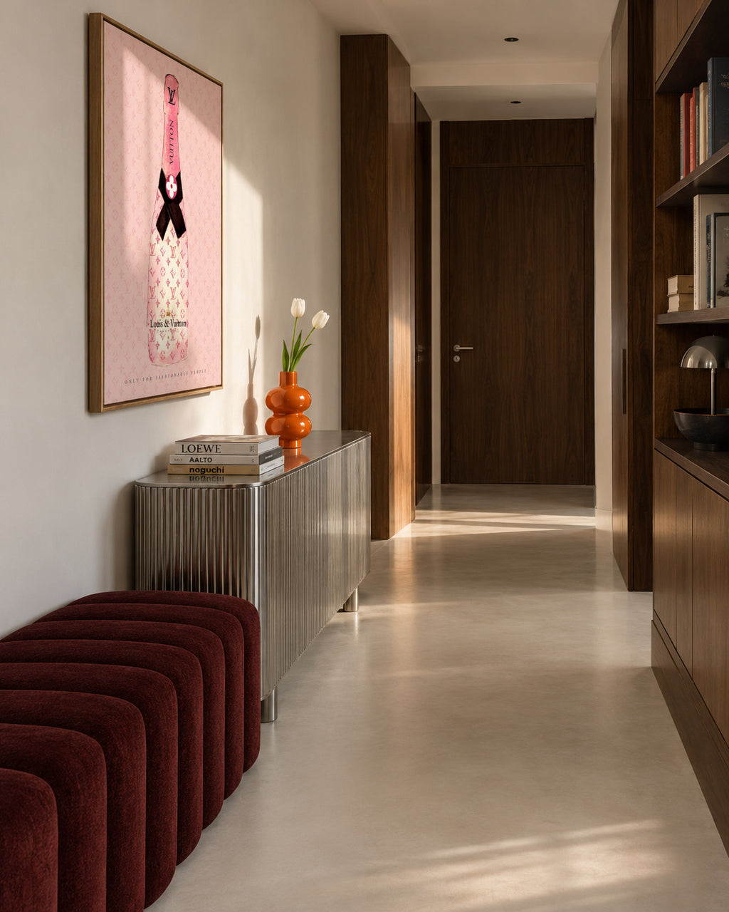 LV Champagne - Framed canvas in an interior