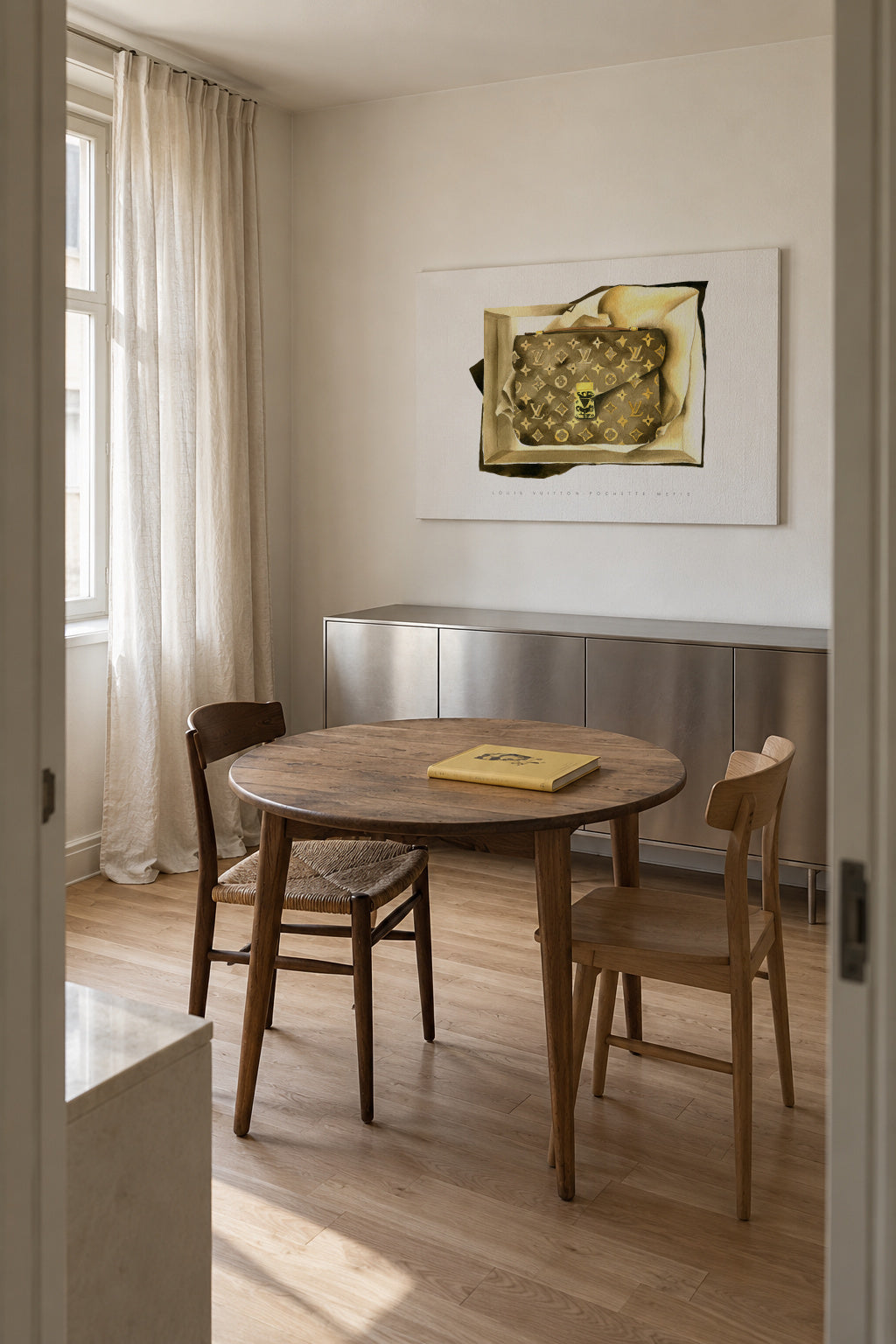 LV Pochette - Unframed canvas in an interior