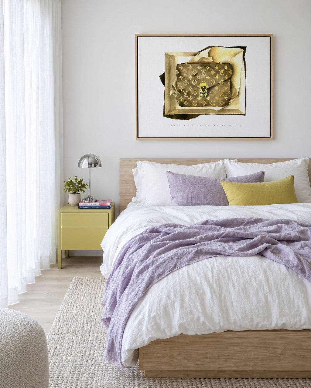 LV Pochette - Framed canvas in an interior