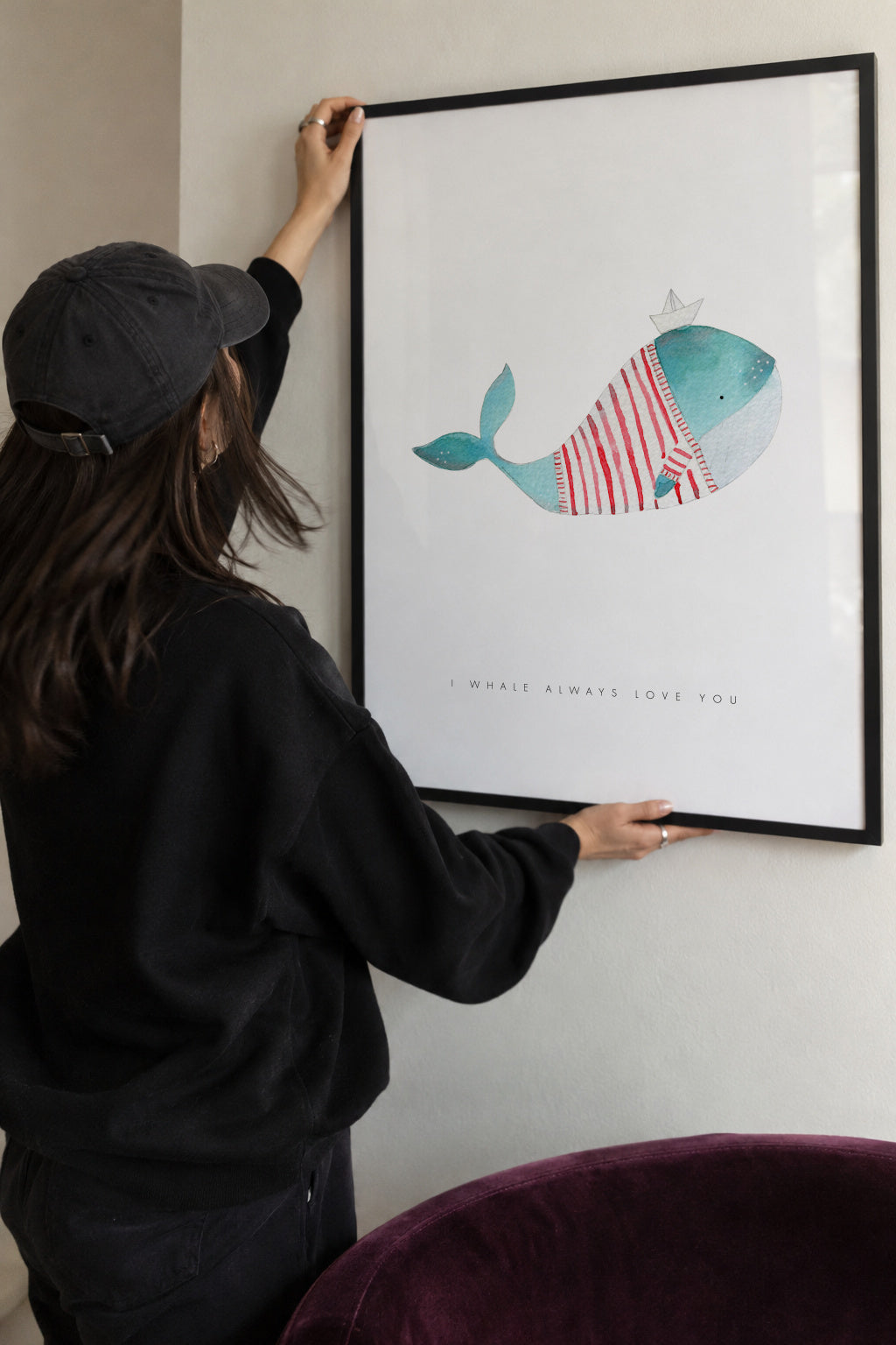 Whale solo - Framed poster detail