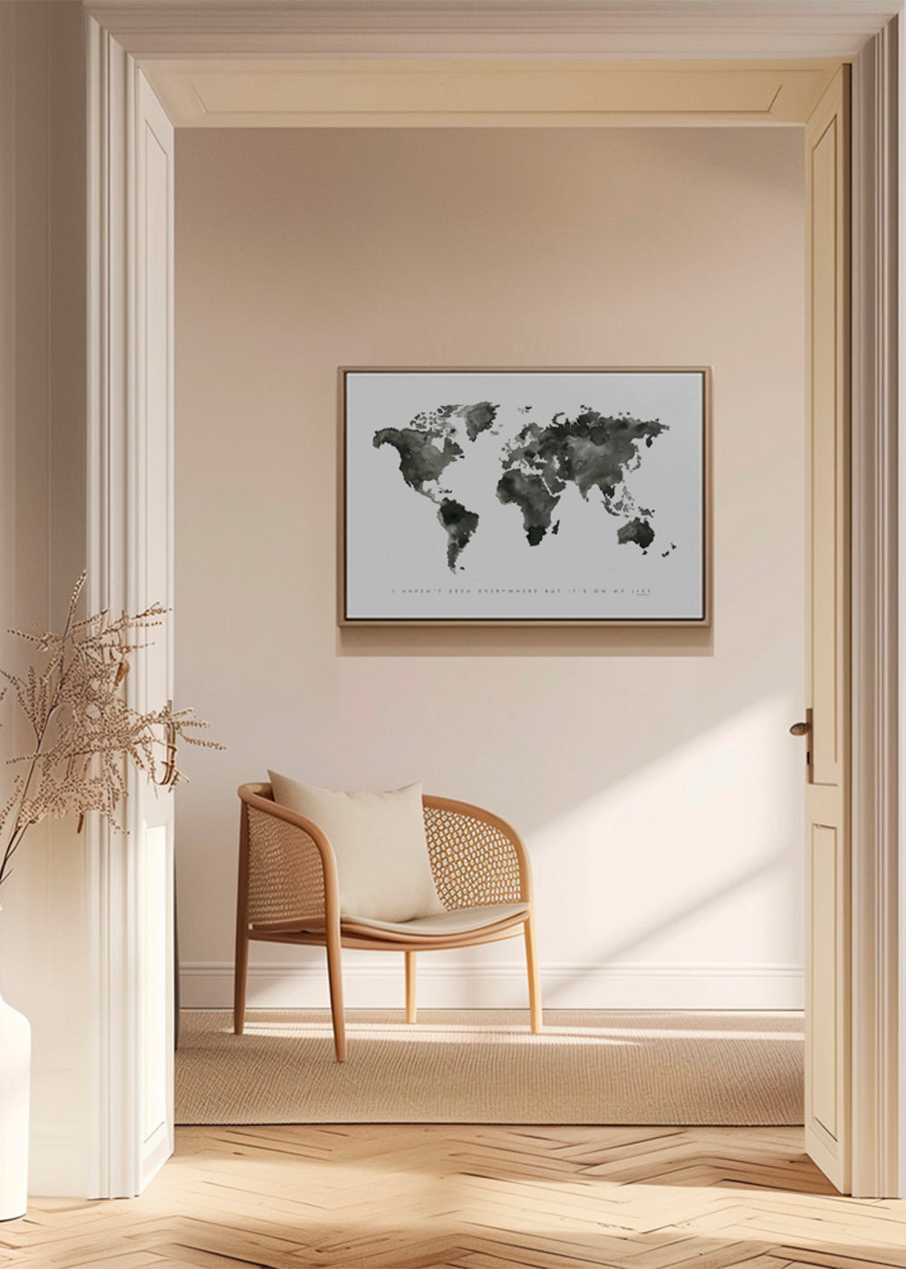 World map monochrome