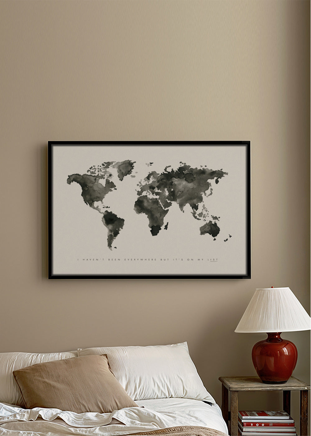World map monochrome