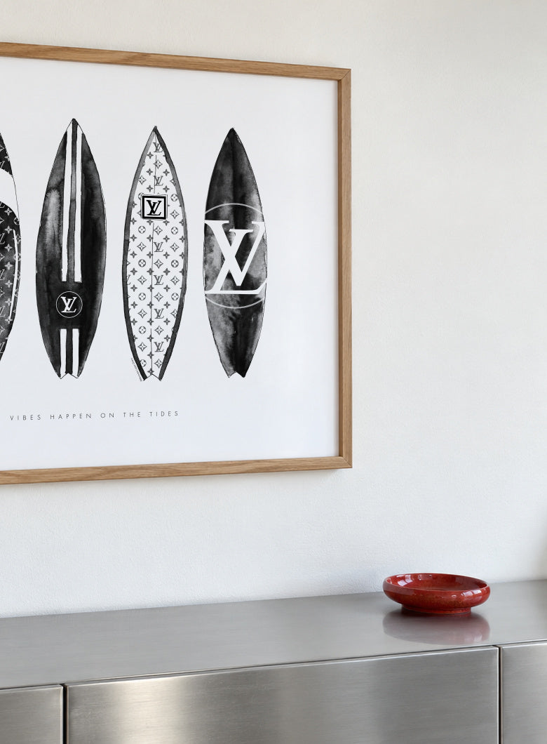 LV Surfboards - Framed poster detail