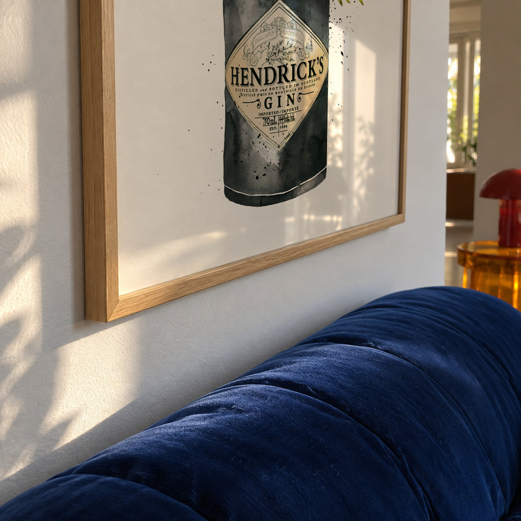 Hendrick's flowers - Framed poster detail