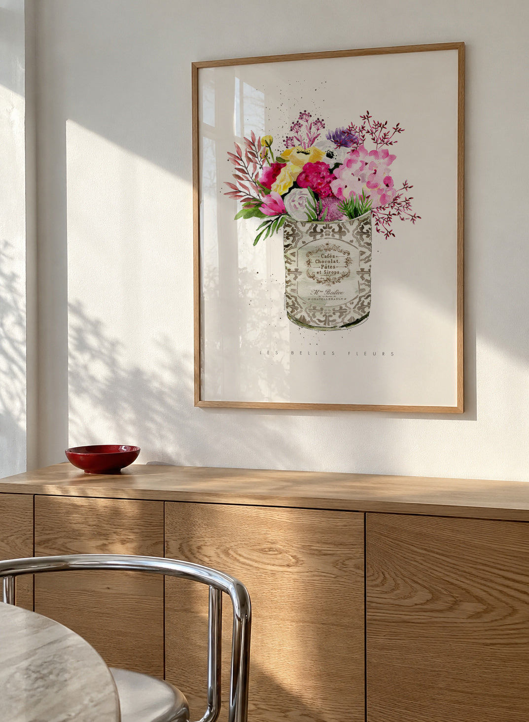 Spring Flowers Vintage Can - Framed poster in an interior