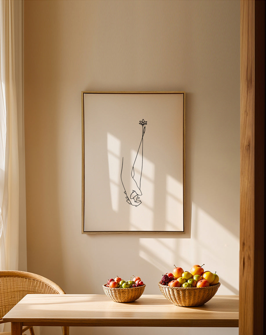 Always together - Framed canvas in an interior