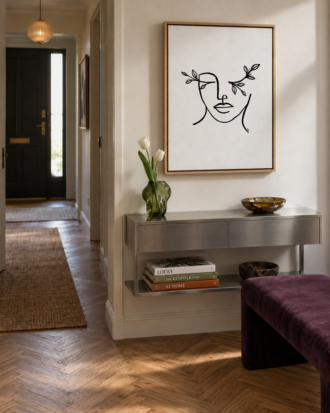 Beauty is in the eye of the beholder - Framed canvas in an interior
