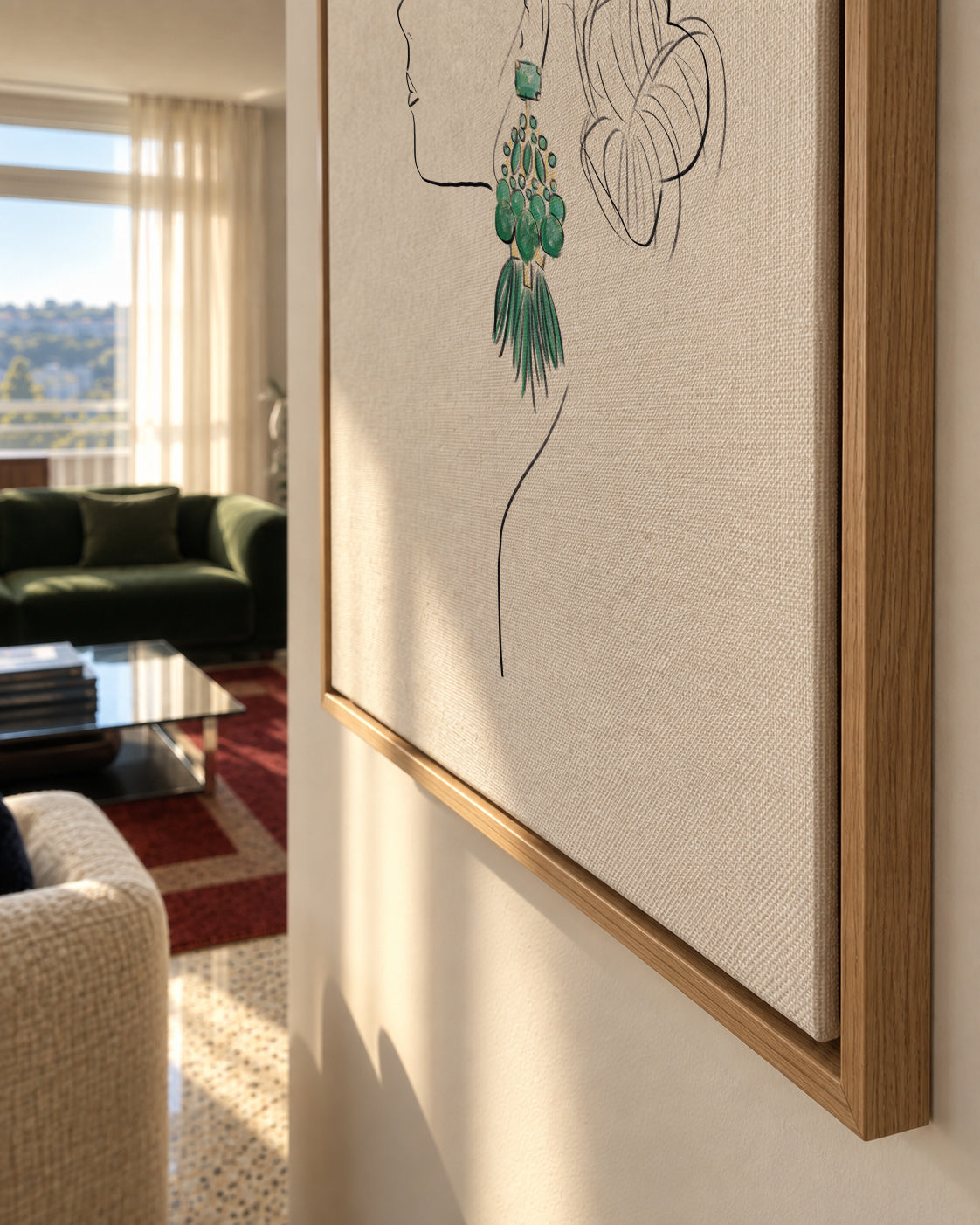 Aerin - Framed canvas detail
