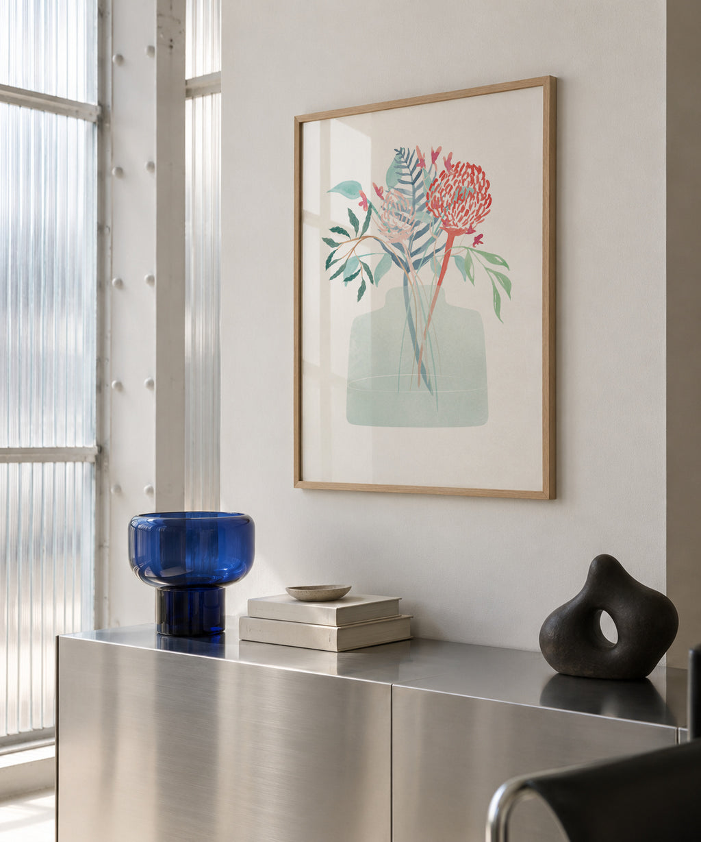 Flower bouquet No.2 - Framed poster in an interior
