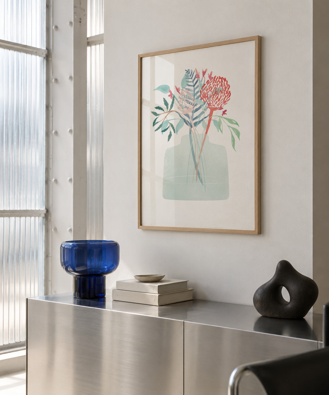 Flower bouquet No.2 - Framed poster in an interior