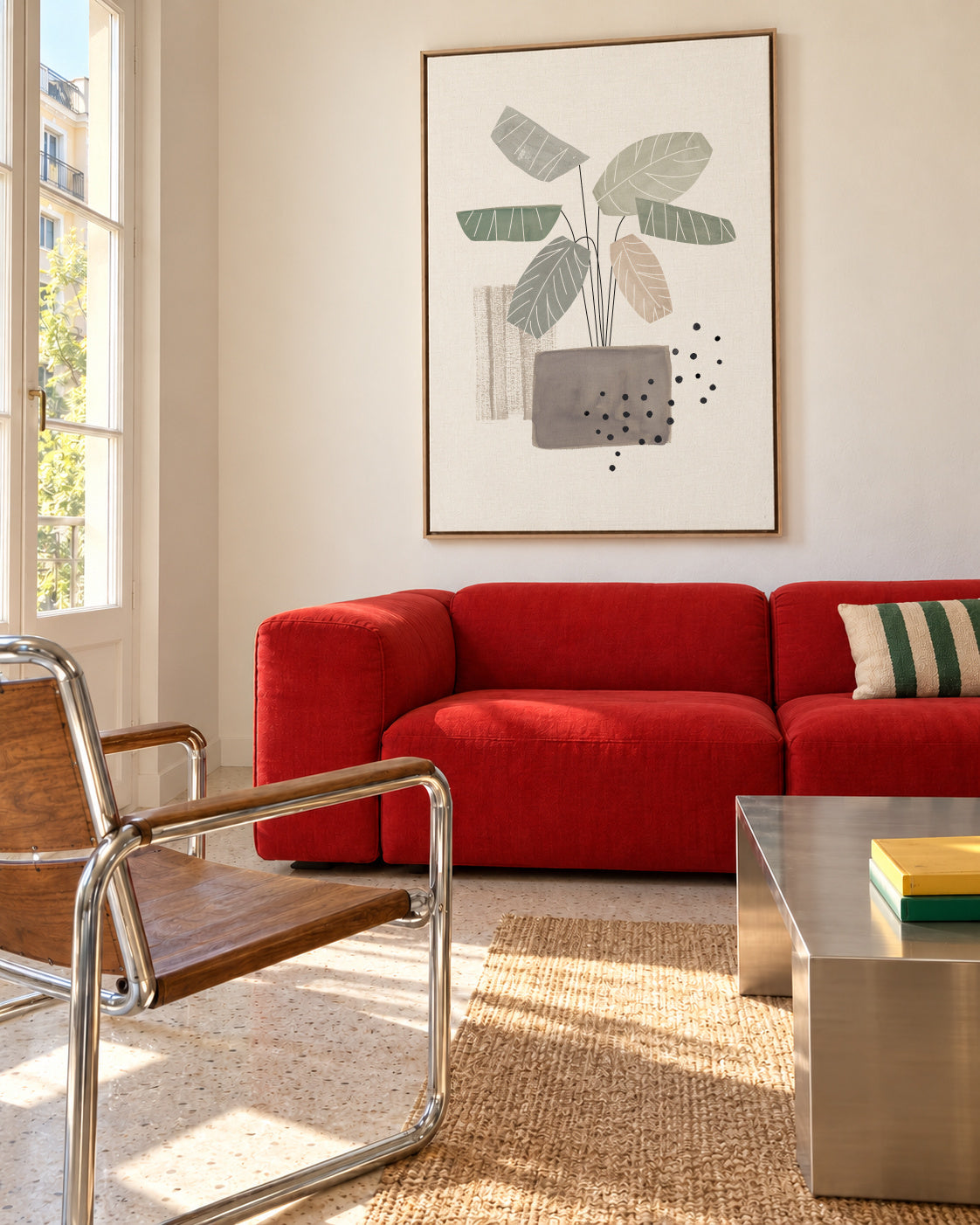 Plant - Framed canvas in an interior