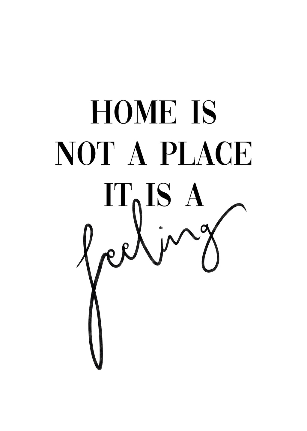 Home is a feeling - Unframed art print