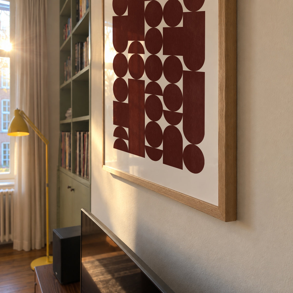 Retro Geometric Pattern - Framed poster detail