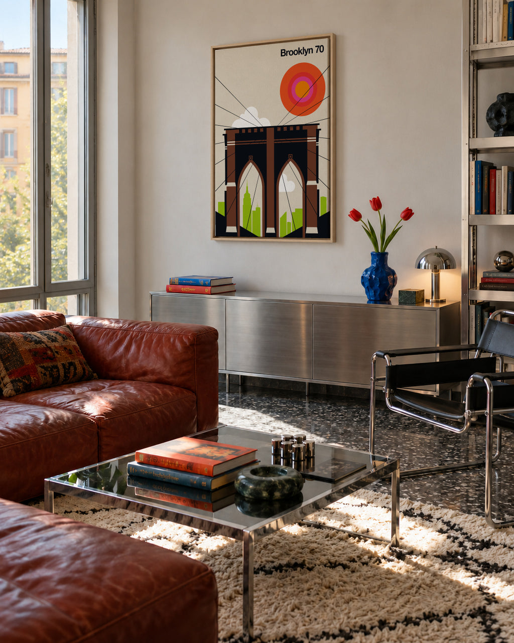 Brooklyn 70 - Framed canvas in an interior
