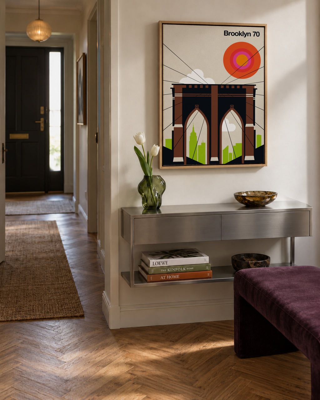 Brooklyn 70 - Framed canvas in an interior