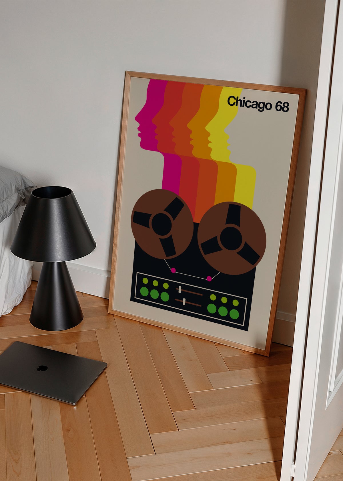 Chicago 68 - Framed poster in an interior