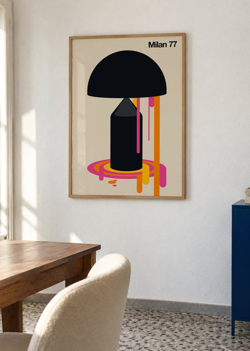 Milan 77 - Framed poster in an interior