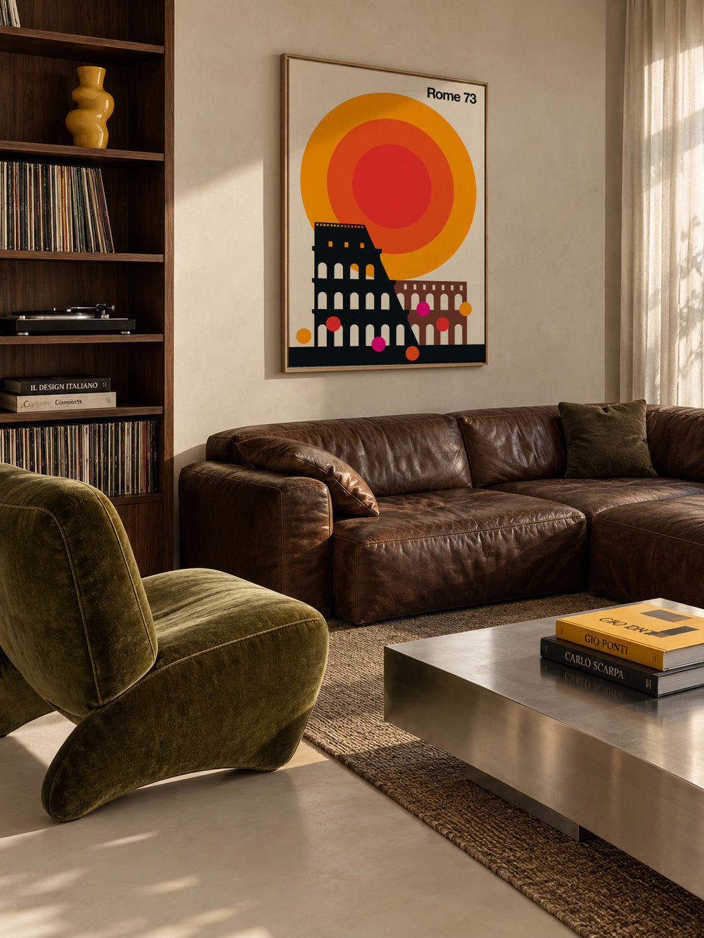 Rome 73 - Framed canvas in an interior