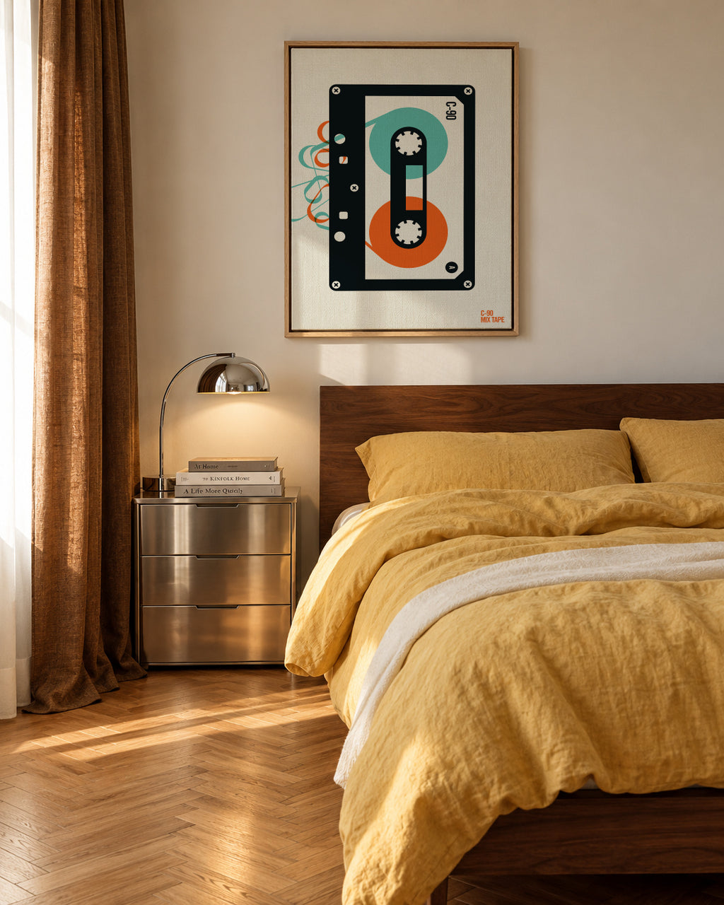 Mixtape - Framed canvas in an interior