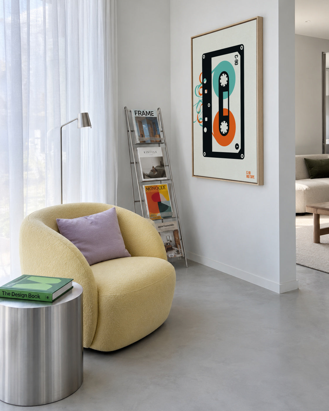 Mixtape - Framed canvas in an interior