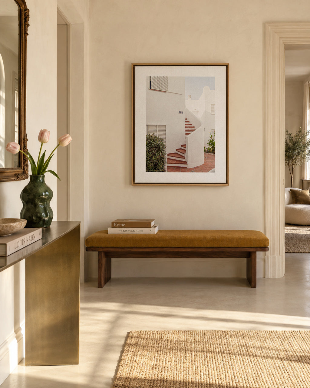 Ibiza II - Framed canvas in an interior