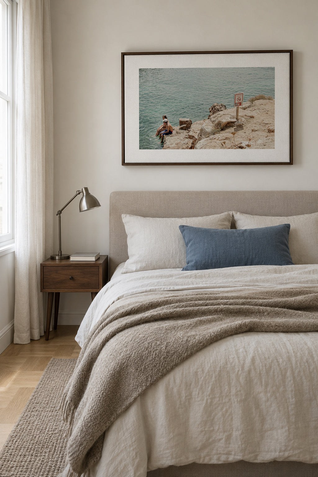 Ibiza IV - Framed canvas in an interior