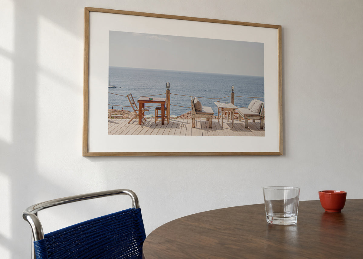 Ibiza VII - Framed poster in an interior