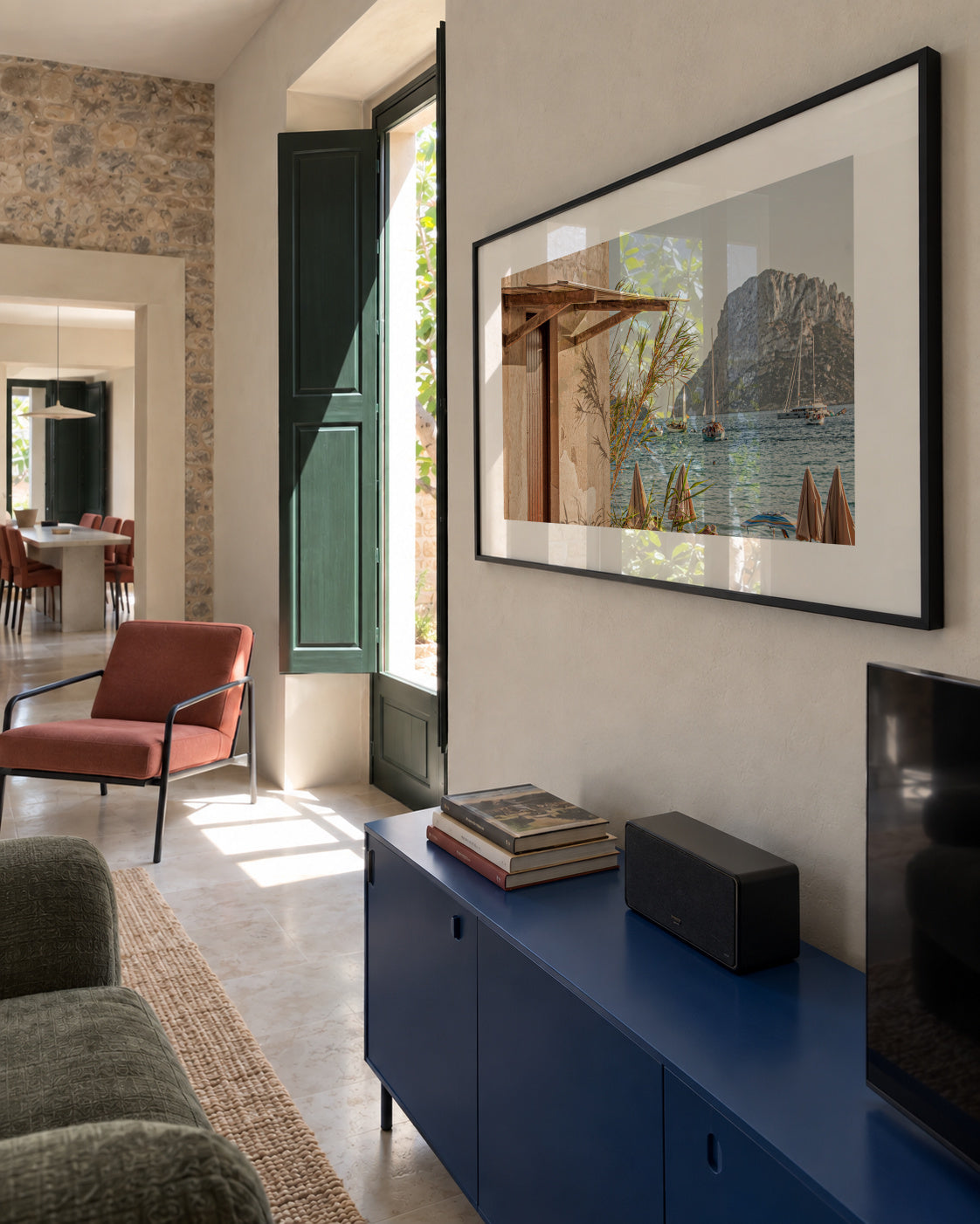 Ibiza XVIII - Framed poster in an interior